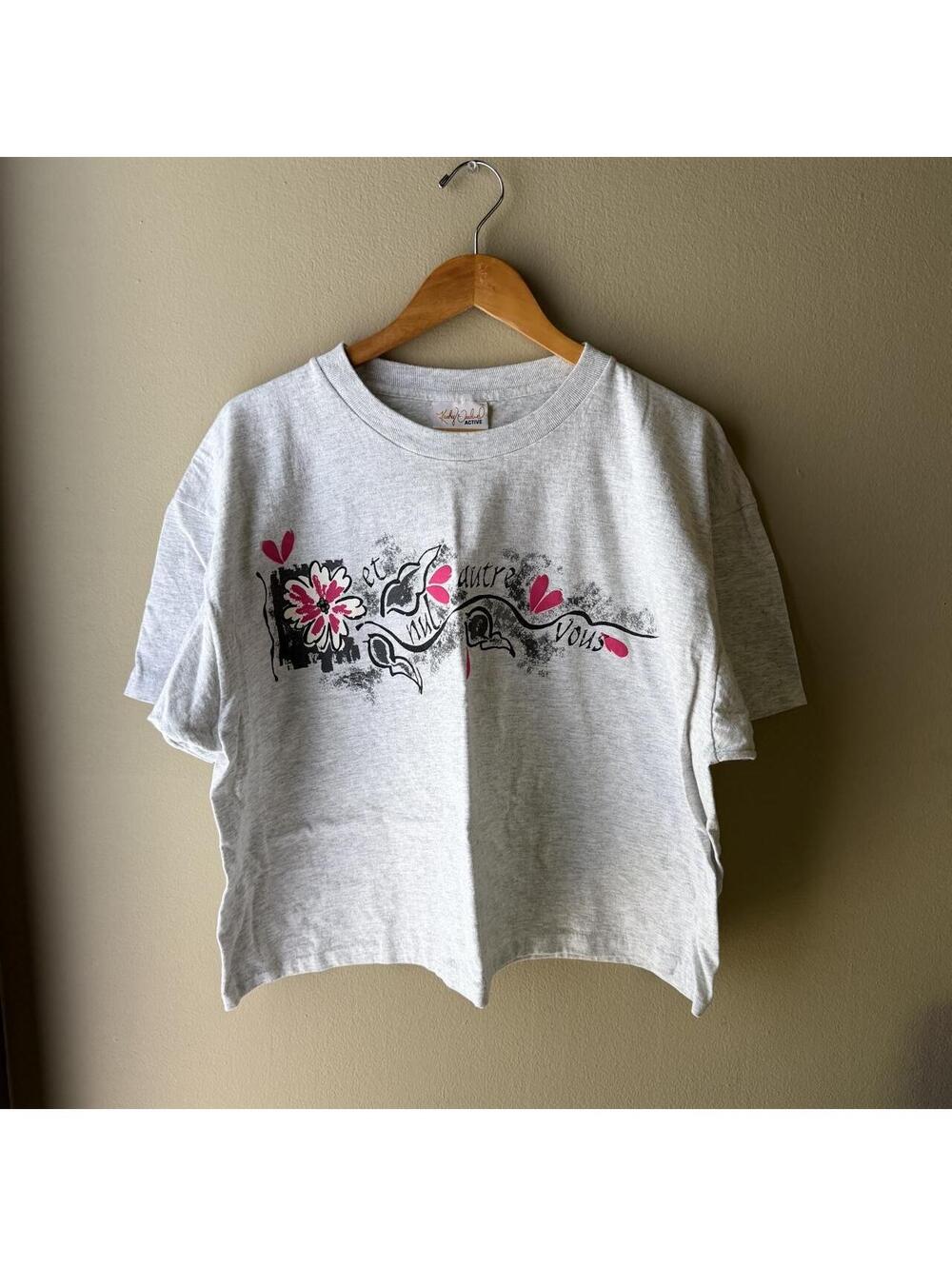 Vintage 90s Kathy Ireland Active Floral Graphic Tee